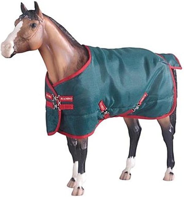 Breyer Traditional Rambo Blanket, Green/Red (1:9 Scale)