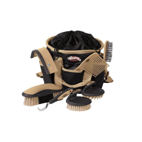 Weaver Leather Grooming Kit, Black/Beige, 65-2055-BK