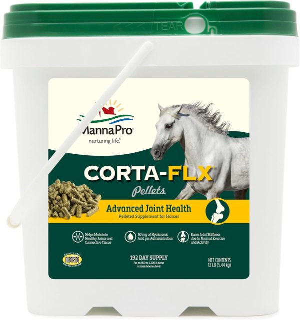 Manna Pro Corta-FLX Equine Joint Supplement | Horse Supplement for Healthy Joints | Quick & Effective Nourishment to Joints formulated with Vitamins and Minerals | 12 LB Pellet