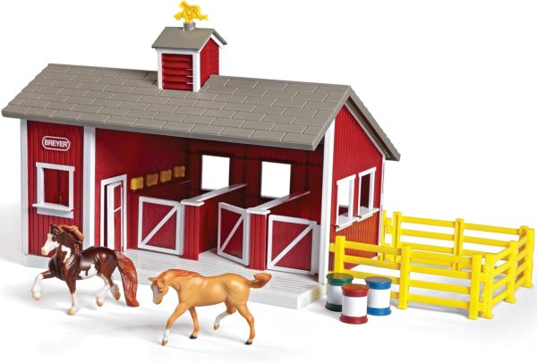 Stablemates Red Stable Set with Two Horses