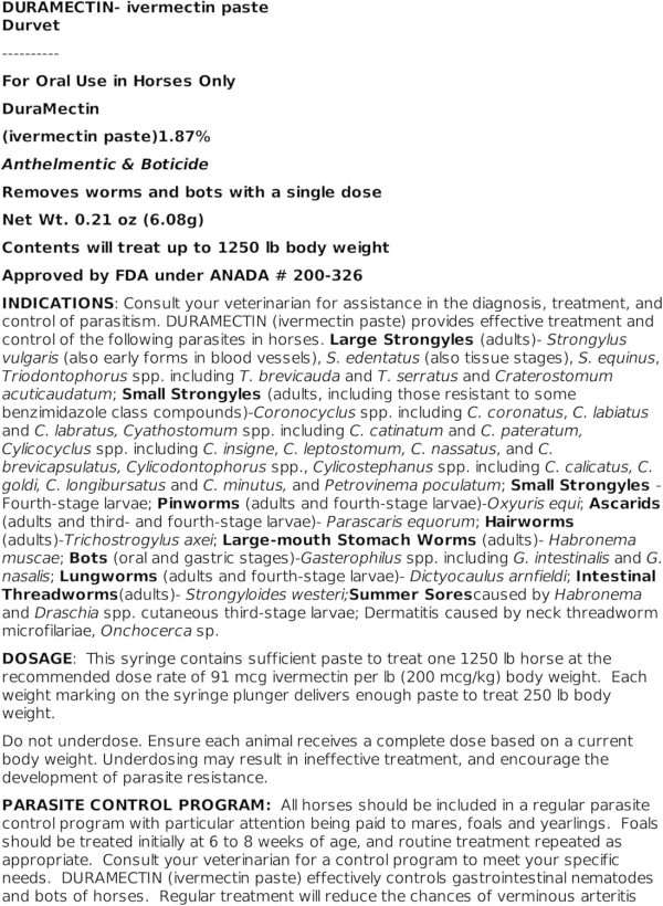 Duramectin Ivermectin Paste 1.87% for Horses - Image 9