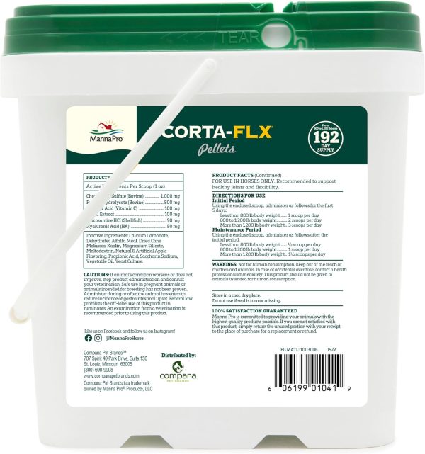 Manna Pro Corta-FLX Equine Joint Supplement | Horse Supplement for Healthy Joints | Quick & Effective Nourishment to Joints formulated with Vitamins and Minerals | 12 LB Pellet - Image 7