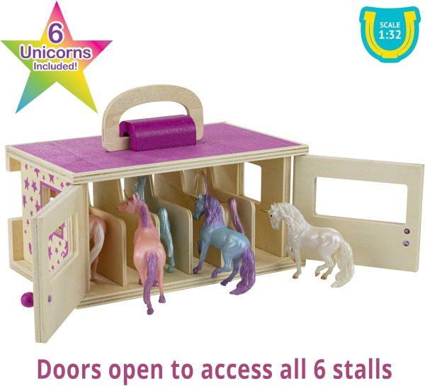 Breyer Horses Unicorn Magic Wooden Stable - Image 5