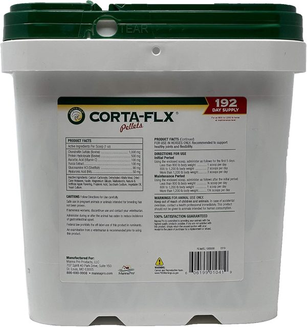 Manna Pro Corta-FLX Equine Joint Supplement | Horse Supplement for Healthy Joints | Quick & Effective Nourishment to Joints formulated with Vitamins and Minerals | 12 LB Pellet - Image 2