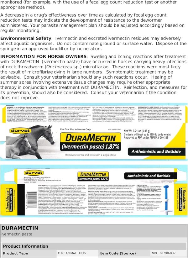 Duramectin Ivermectin Paste 1.87% for Horses - Image 7