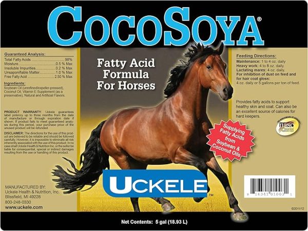 Uckele CocoSoya Oil Horse Supplement - Omega Fatty Acid Supplement for Horses - Equine Vitamin & Mineral Supplement - 5 Gallon - Image 4