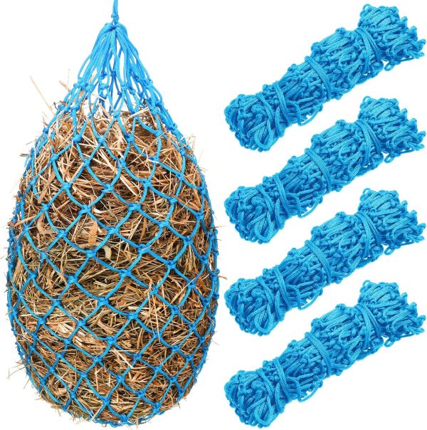 Nuenen 4 Pcs Slow Feed Hay Bag 40 Inch Hay Nets for Horses