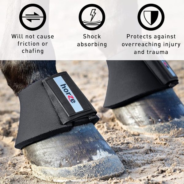 HORZE Pro Overreach Bell Boots for Horses | Neoprene Pair - Image 9